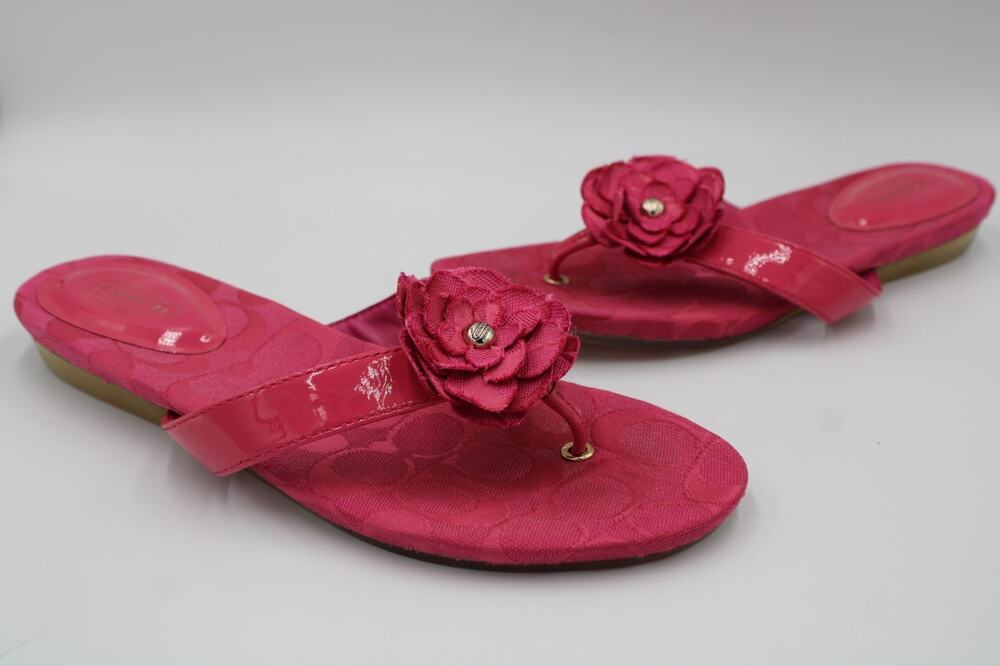 Size 8.5 - VTG Coach Samira Pink Flower Sandals Women’s Floral Sandals - A8790